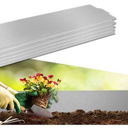 Rasenkante Metall 45m Verzinkt Beeteinfassung Beetumrandungen Mähkante Blumenbeet Umrandung 45 Stücke 100cm x 15cm (l x h), Silber Hengmei