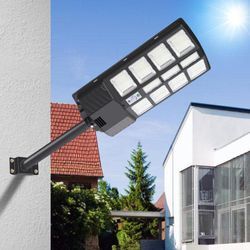 VINGO Straßenlaterne Außenlampe Straßenlampe LED mit Bewegungsmelder Solar 400W