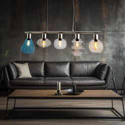 Etc-shop - Decken Pendel Lampe Design Wohn Ess Zimmer Beleuchtung Glas Küchen Flur Hänge Leuchte mehrfarbig