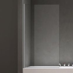 Sogood - doporro® Badewannenaufsatz Design-Duschwand für Badewanne 80x140cm chrom Duschabtrennung ESG-Sicherheitsglas in Klarglas inkl.