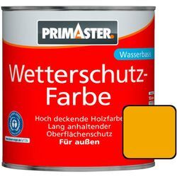 Wetterschutzfarbe 750ml Gelb Holzfarbe UV-Schutz Wetterschutz - Primaster