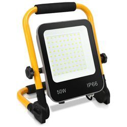 Fluter stativ led Fluter Flutlicht 50W Kaltweiß Gelb Stativ Baustrahler Scheinwerfer Baulampe Außenbereich Innen Garten Garage - Vingo