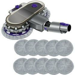 Trade Shop - Trade-Shop Elektrischer Wischaufsatz für Dyson V11 V10 V8 V7 V15 Staubsauger, Wischmopp Aufsatz Set mit 10 Mopppads und Abnehmbarer