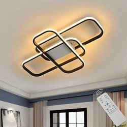 Comely - Moderne led -Deckenleuchte, 44 -w -Deckenlampe mit Fernbedienung, rechteckige Beleuchtung led -Deckenleuchte verstellbare