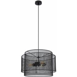 Globo - Hängelampe Pendellampe schwarz Hängeleuchte Gitter rund Industriell Esszimmer, Metall, 3x E27 Fassungen, DxH 45x120 cm