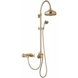 Duschset Gold Aufputz Duschsystem Regendusche Nostalgie Retro Vintage - Paulgurkes