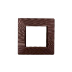 Compatible plate Vimar Plana 2 modules plastic satin bronze color Ettroit EV85210 - Bronze