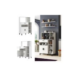 Oskar-Store Buffetschrank Emanuel 90 x 40 cm, Weiß, Esszimmerschrank, modern