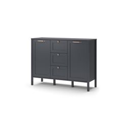 Vicco Kommode Wohnzimmerschrank Sideboard Ewan Anthrazit 120 cm Schublade Tür