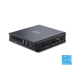 CSL Mini-PC "Narrow Box Ultra HD Compact v5", schwarz, Microsoft Windows 10 Pro (64 Bit), 4 GB RAM 128 GB SSD, Computer