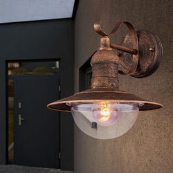 Außen Wand Spot Lampe Leuchte Garten Hof Weg Beleuchtung edelstahl Retro Vintage Licht