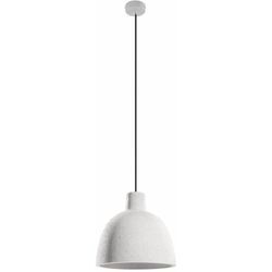 Hängeleuchten Beton weiß Hängelampe Esszimmer Pendel Lampe Kuppel Design Deckenstrahler, 1x E27 max. 60W, DxH 28x100