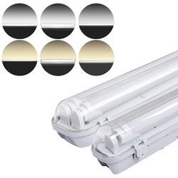 VINGO LED Feuchtraumleuchte, IP65 Wasserdicht Nassraumleuchte, Deckenleuchte Wannenleuchte Keller Tageslicht, 18W 120cm Einzelrohr Neutralweiß