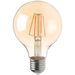 Wofi - Retro led 4 Watt Leuchtmittel E27 Kugel Lampe Amber Filament Glas 280 lm dimmbar 9738