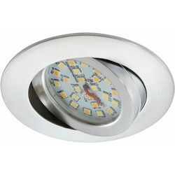 Briloner - Einbaustrahler Badezimmer Einbauleuchte rund Tageslichtleuchte Einbaulampe schwenkbar, Alu, led 5W 470Lm warmweiß-kaltweiß, DxH 8,2x3 cm