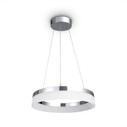 Led Pendellampe Deko Wohnzimmer Lampe Esstisch Pendelleuchte Büro Zeitlos Modern Typ 1, Chrome - Weiß - Paco Home