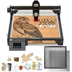 Longer - RAY5 Lasergravierer 60 w, Mit Wabenplatte,Lasergravierer 10 w Ausgangsleistung, 32-Bit-Motherboard, komprimierte Spot-CNC,