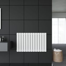 Sonni - Design Heizkörper 630x1001mm Einlagig Badezimmer/Wohnraum Seitenanschluss Weiß Flachheizkörper Badheizkörper Radiator