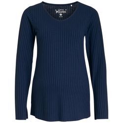 Damen Umstands-Loungeshirt in Ripp-Optik