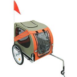 Hundeanhänger Fahrradanhänger Hundetransporter hundebuggy Transportanhänger Hunde Hundefahrradanhänger(orange)