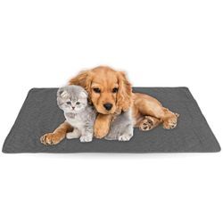 Haustiermatte - 80x120cm ( Anthrazit ) Haustierdecken öko-tex 100 perfekt für Katzen bis große Hunde - s-xl - Steppdecke für Sofa / Bett - Schutz