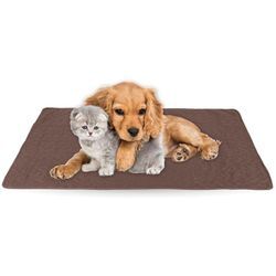 Haustiermatte - 70x100cm ( Braun ) Haustierdecken öko-tex 100 perfekt für Katzen bis große Hunde - s-xl - Steppdecke für Sofa / Bett - Schutz - Braun