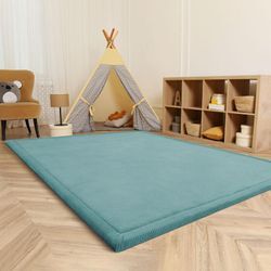 Paco Home Kinderteppich Kinderzimmer Teppich Baby Spielteppich Flauschig Rutschfest Deko Blau, 120x160 cm