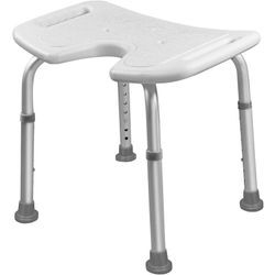 Uisebrt - Duschhocker Badhocker Hoehenverstellbar 35-51cm 136kg - Duschstuhl Duschsitz fuer Senioren, Kinder,Menschen mit Behinderungen (Duschhocker