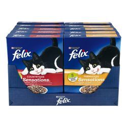 Felix Katzennahrung Sensations 1 kg, verschiedene Sorten, 10er Pack