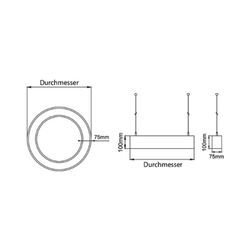 BRUMBERG Biro Circle Ring up/down 25W Ø 45cm on/off weiß 840