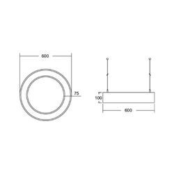 BRUMBERG Biro Circle Ring10 up/down Ø 60cm on/off weiß 830