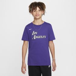 Los Angeles Lakers City Edition Nike NBA-T-Shirt mit Logo für ältere Kinder - Lila