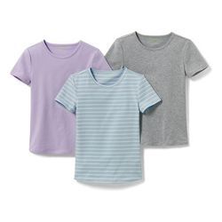 3 Kinder-T-Shirts - Hellblau/Gestreift - Kinder - Gr.: 146/152