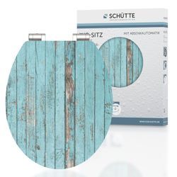 SCHÜTTE MDF HG WC-Sitz BLUE WOOD, mit Absenkautomatik