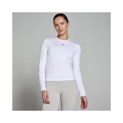 MP Damen Basics Körperbetontes Langarm-T-Shirt – Weiß - XL