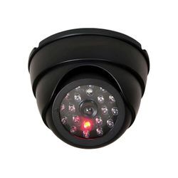 Retoo Kamera Dummy Überwachungskamera Außen LED Attrappe Sicherheitkamera Überwachungskamera (zu Hause oder im Unternehmen, Set, Externe und interne Dummy-IR-Kamera, Universell einsetzbar), schwarz