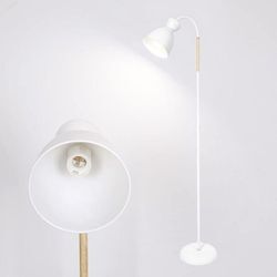 Anten - Schwenkbare Stehlampe Weiß E27 Fassung max 60W Höhe 159CM Retro Metall-Stehleuchte 1 Flammig Standleuchte Für Wohnzimmer, Schlafzimmer und