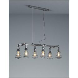 Aufhängung 6xE27 Industrial Antiqued Silver Gotham L102 cm Trio Lighting