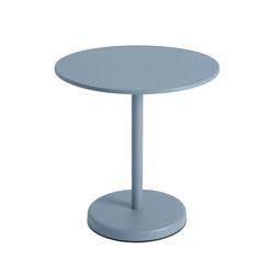 Muuto - Linear Steel Bistrotisch Outdoor, Ø 70 x H 73 cm, hellblau