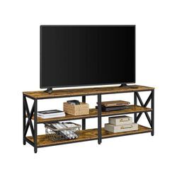 Yaheetech - TV-Schrank Fernsehschrank mit Ablagen TV-Bank für Fernseher bis zu 70 Zoll Holz Fernsehtisch Industrie-Design, 160 × 40 × 61,5 cm