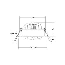 BRUMBERG LED-Spot BB37 on/off Anschlussbox strukturweiß