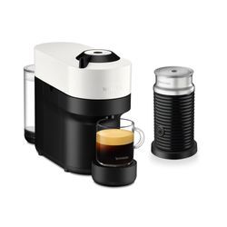 Nespresso VERTUO Pop Coconut White & Aeroccino 3 schwarz Vertuo Kaffeemaschine