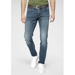 Slim-fit-Jeans PME LEGEND "Tailwheel", Herren, Gr. 32, Länge 32, blau (dunkelblau indigo), Denim/Jeans, Obermaterial: 79% Baumwolle, 20% Polyester, 1% Elasthan, slim fit lang, Jeans