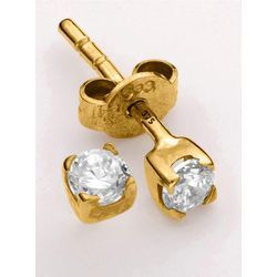 Paar Ohrstecker LADY, gold (gelbgold 375), Ohrringe, Damen, Brillianten ct, Metall