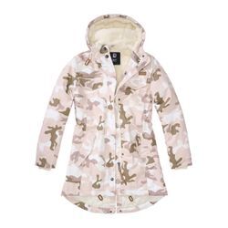 Parka BRANDIT "Brandit Damen Ladies Marsh Lake Parka" Gr. L, rosa (candy camo), Damen, 80% Polyester, 20% Baumwolle, unifarben, Jacken