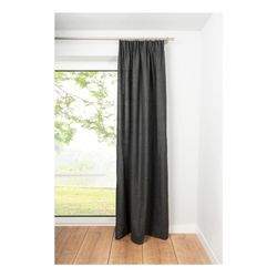 Ondeco Schlaufenschal Chalet Gardinen Blickdicht Vorhang Wohn-Schlafzimmer 1er Set Farbe: Anthrazit, Größe: 135x300 cm