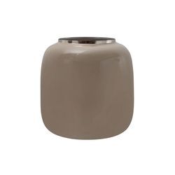 Vase Art Deco 545 Taupe / Silber