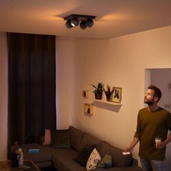 Philips Hue Buckram 4-flammig Dimmschalter schwarz