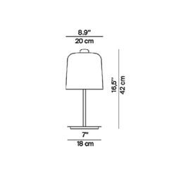 Luceplan Zile Tischlampe ziegelrot, Höhe 42 cm