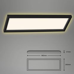 LED-Deckenlampe 7365, 58 x 20 cm, schwarz